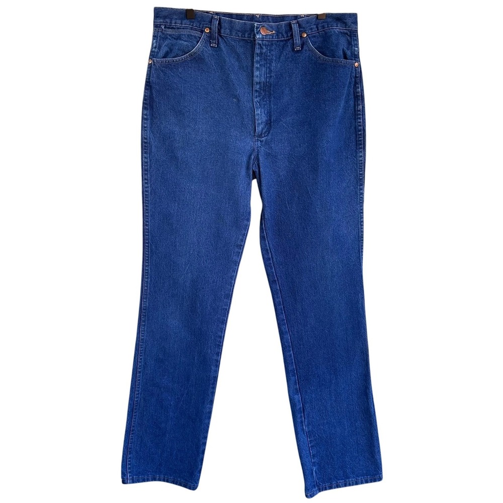 Wrangler 936PWD Cowboy Cut Slim Fit Heavyweight Jeans Blue Indigo 36x34 Mens